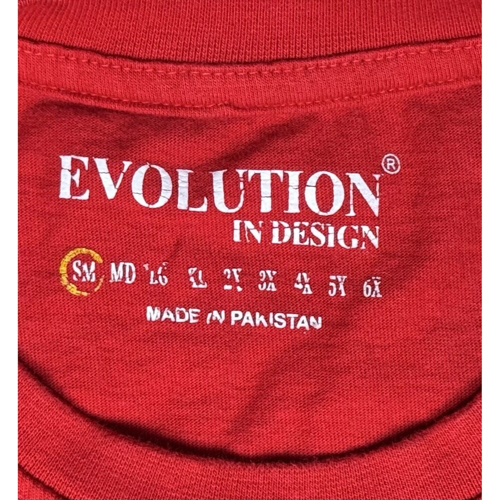 Paper Chaser T-shirt Evolution In Design Embroidered Small Red Colorful Y2K‎ - Picture 6 of 9